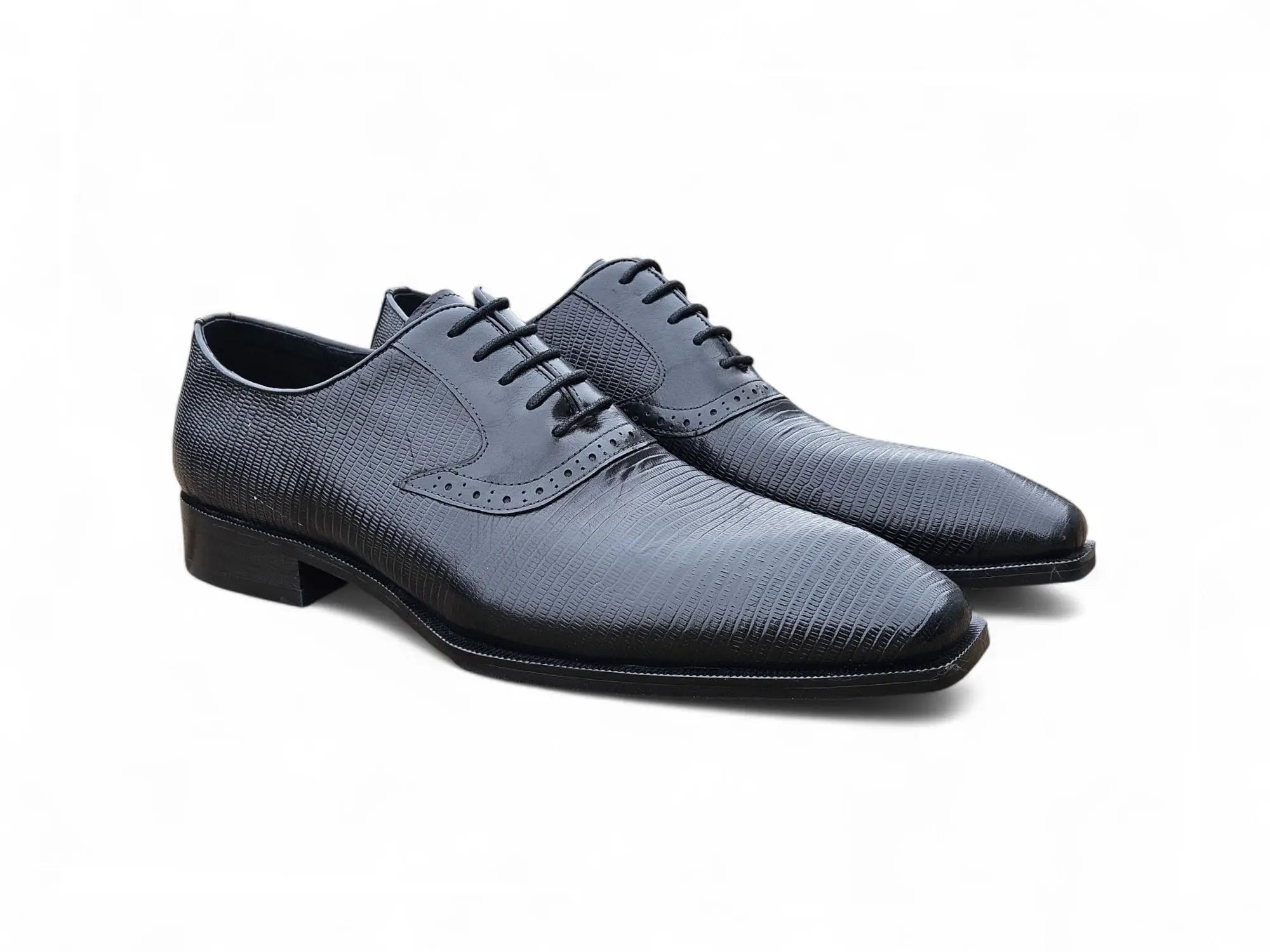 Milano Lizard Embossed Oxford Dress Shoes