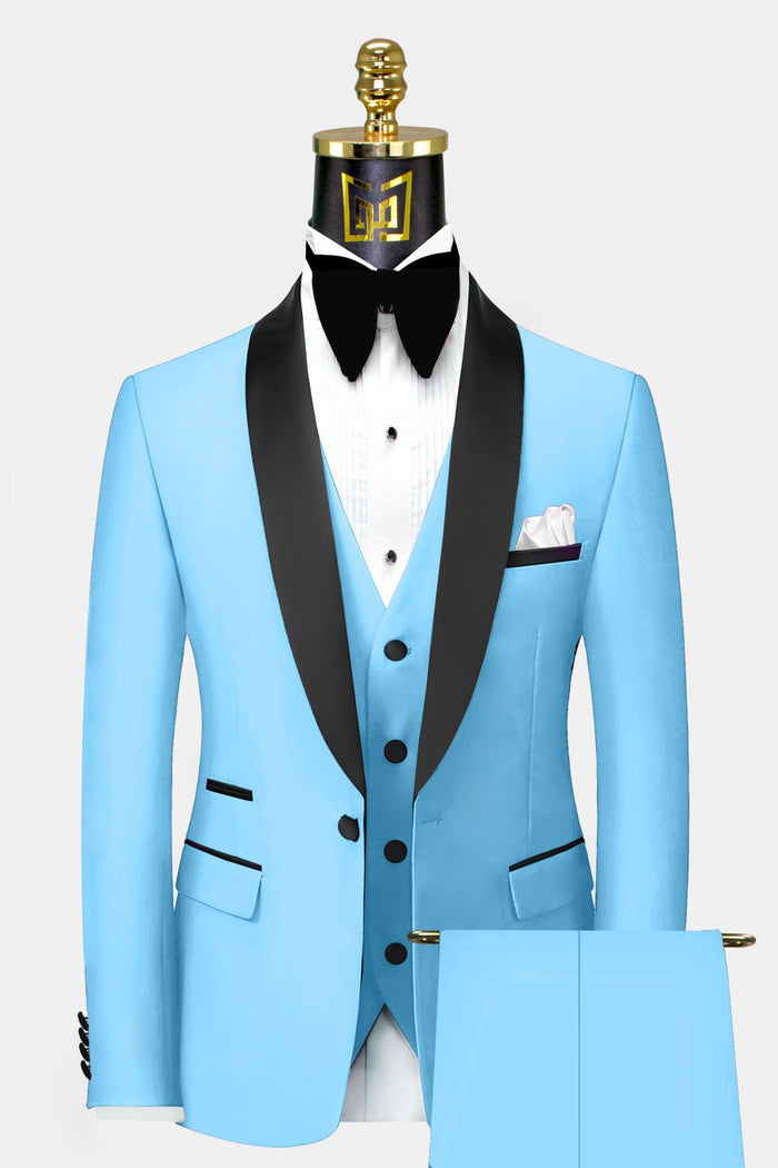 Blue and sale pink tux Baby Blue Prom Tuxedo (Copy)Baby Blue Tuxedo Suit - Baby Blue Prom Tuxedo by Renoirin