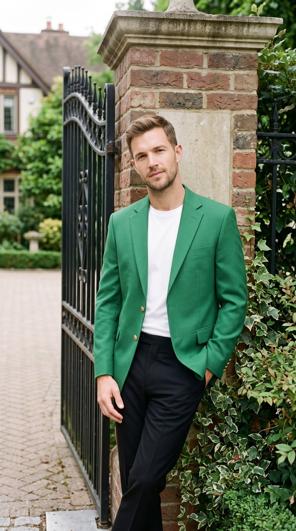 Men’s Kelly Green Blazer, Classic Sport Coat for Weddings Prom Parties and Special Events