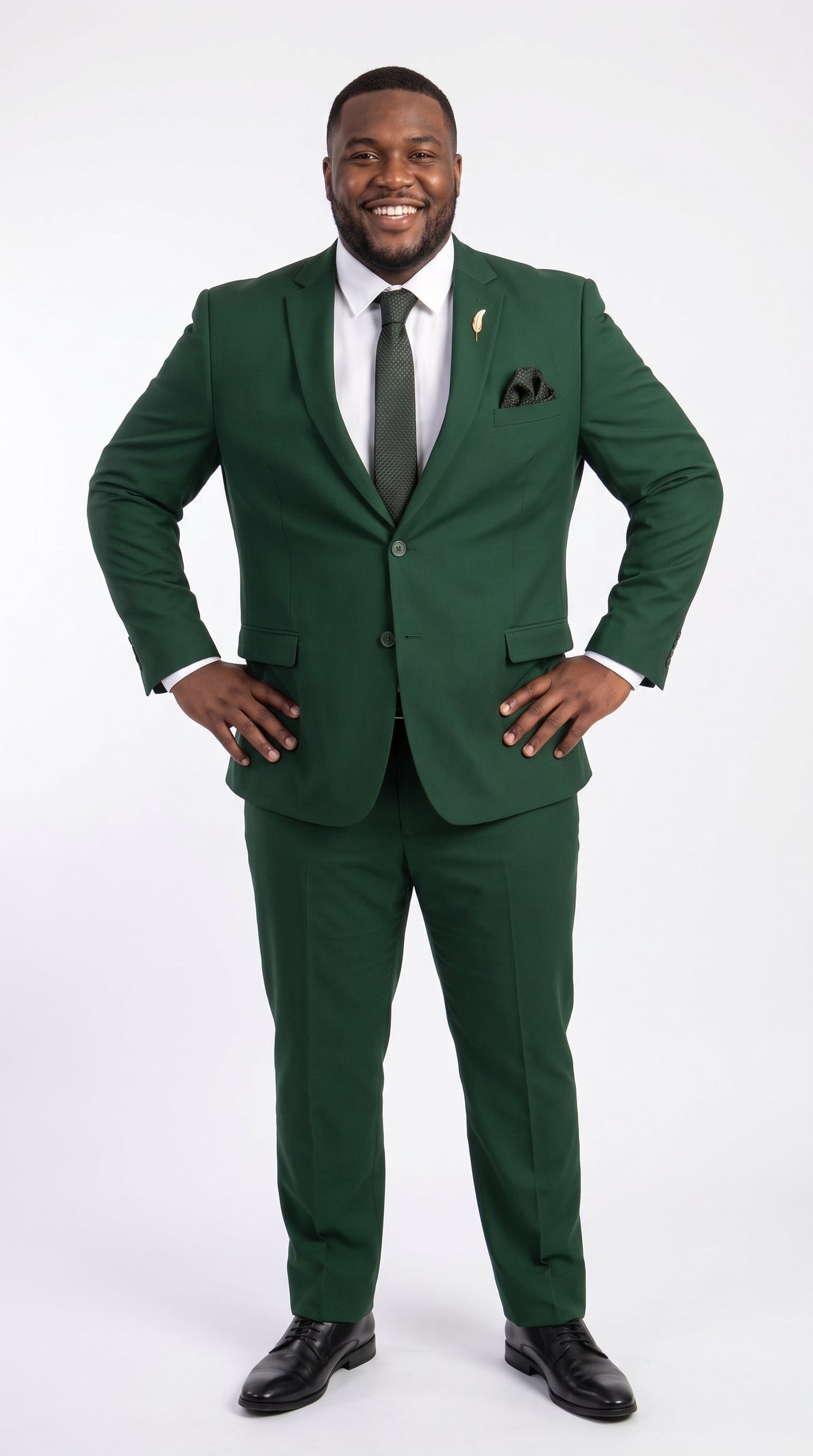 Men’s Emerald Green Suit – 2 Button Wedding Suit for Groom, Groomsmen, Prom & Formal Events