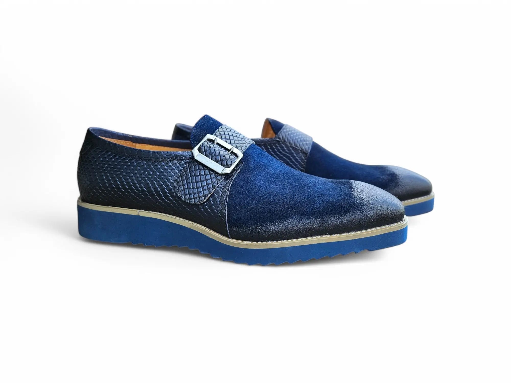 Multi Media Buckle Monkstrap Slip-on