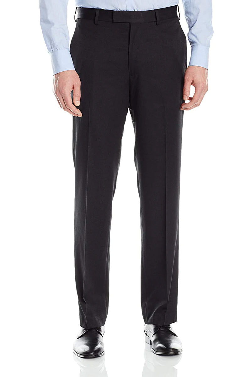 Men's Wool Feel Flat Front Dress Pants by Vinci Suits – SuitUSA