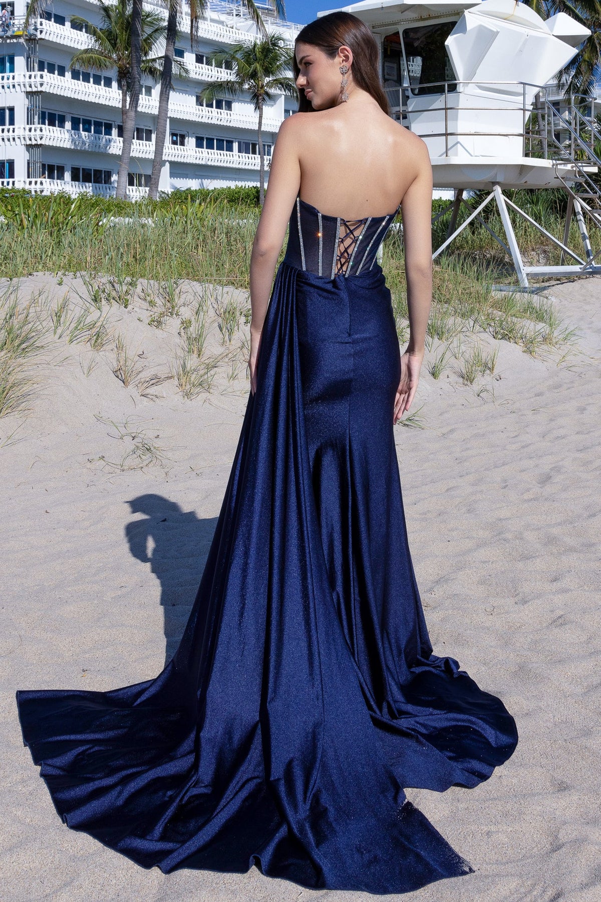 Evening Dress Sweetheart Beaded Mermaid Gown By Amelia Couture 3099