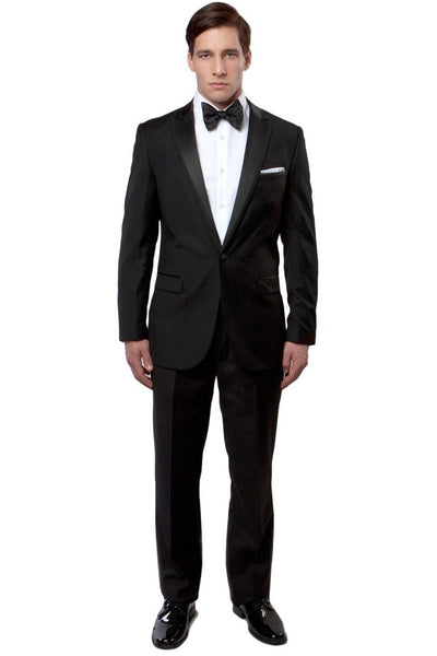 Men's Slim Fit Satin Peak Lapel Tuxedo