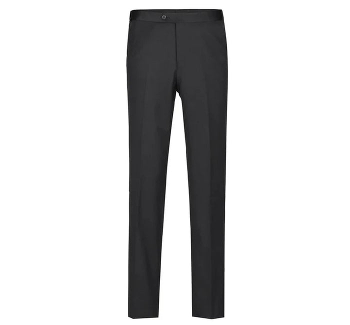 Black Prom Tuxedo Suit - Black Wedding Suit - Mens Traditional Two Button Classic Fit Notch Tuxedo In Black