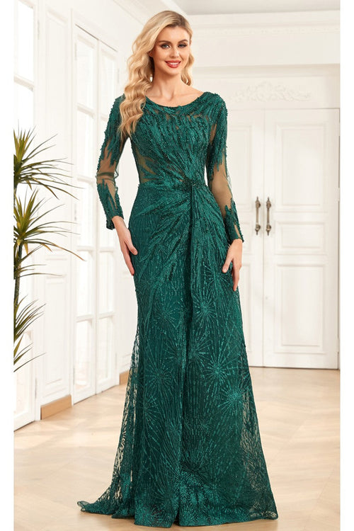 High Couture NR6302 Long Beaded Formal Evening Overskirt Dress