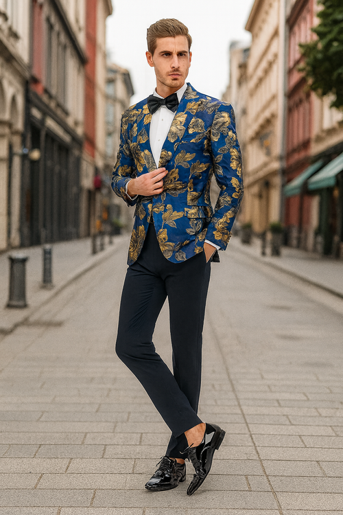 slim fit dress slacks 3-Piece Suit Men's Vintage Gold Damask Jacquard Suit for Prom Party We –  sweetearing main image 0