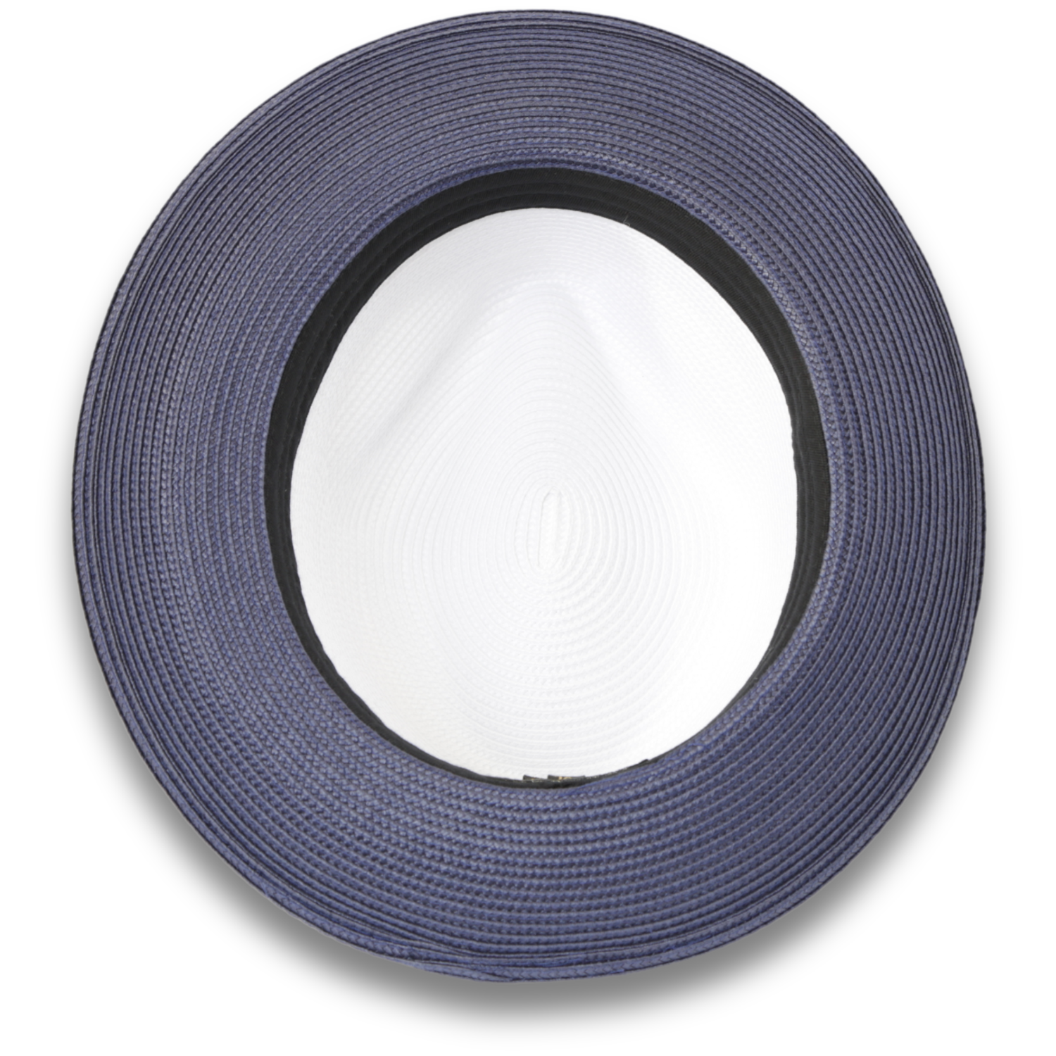 Tapa Crushable Straw Hat Fedora in Two Tone Navy-White by Ferrecci USA
