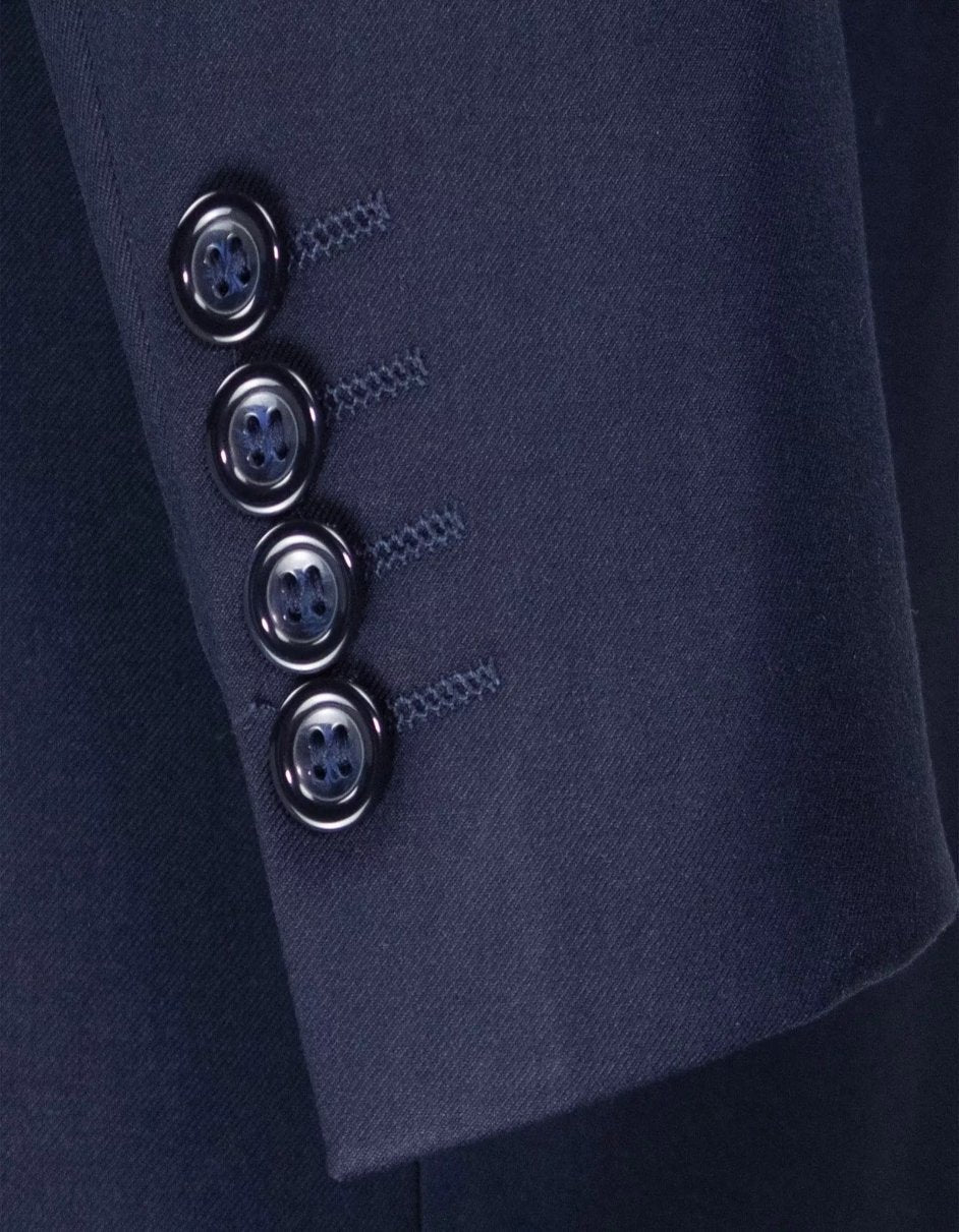 Mens Big and Tall Navy Three Piece Two Button Classic Fit Suit by USA Men's Outlet
