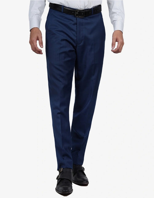 Mens Blue 3 Piece Wedding Vollmer Peak Lapel Suit by USA Men's Outlet