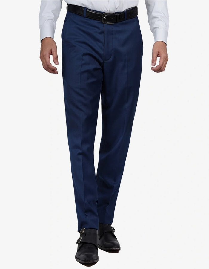 Mens Blue 3 Piece Wedding Vollmer Peak Lapel Suit by USA Men's Outlet