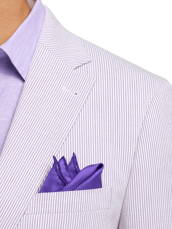 Mens Lavender Seersucker Suit Blazer + Pants Cotton Fabric - Summer Fabric in Purple color by USA Men's Outlet
