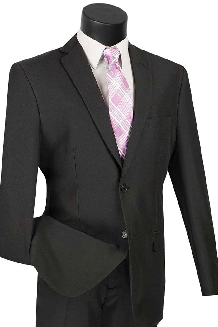Mens Slim Fit Paisley Prom Suit in Silver by Vinci