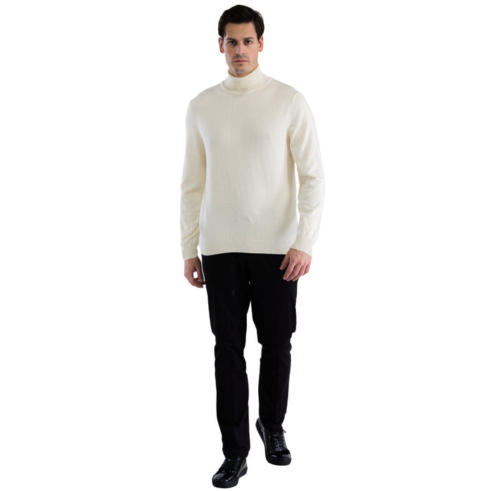 MENS OFF-WHITE PULLOVER TURTLENECK SWEATER USA Men's Outlet