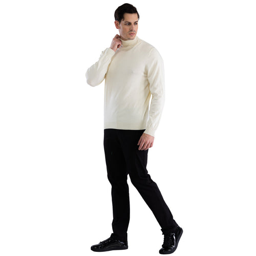 MENS OFF-WHITE PULLOVER TURTLENECK SWEATER USA Men's Outlet