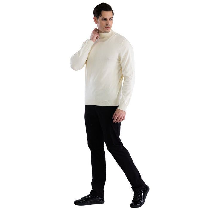 MENS OFF-WHITE PULLOVER TURTLENECK SWEATER USA Men's Outlet