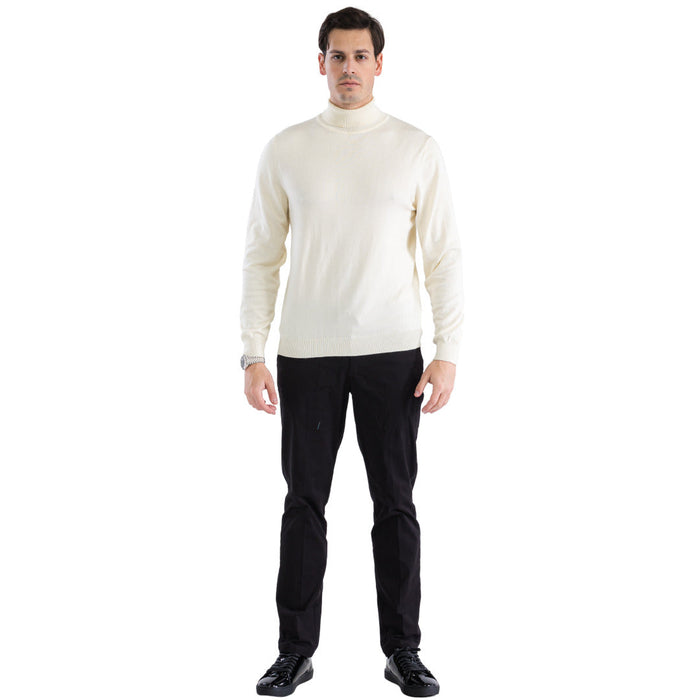 MENS OFF-WHITE PULLOVER TURTLENECK SWEATER USA Men's Outlet