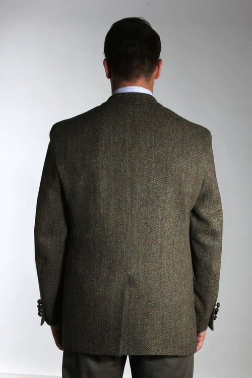 Mens Classic Two-Button Blazer – Center Vent, Flap Pockets and Full Lining