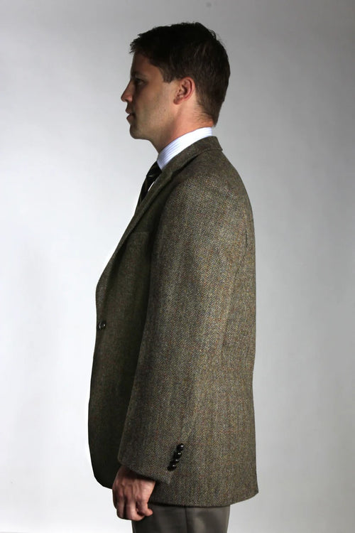 Mens Classic Two-Button Blazer – Center Vent, Flap Pockets and Full Lining