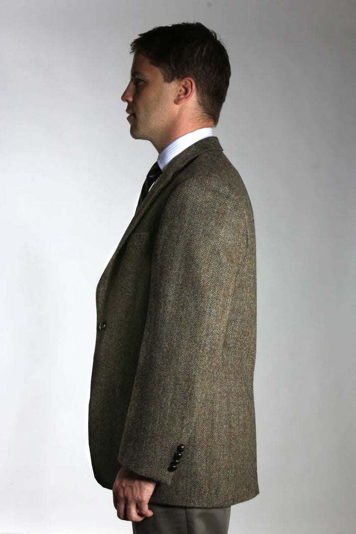 Mens Classic Two-Button Blazer – Center Vent, Flap Pockets and Full Lining