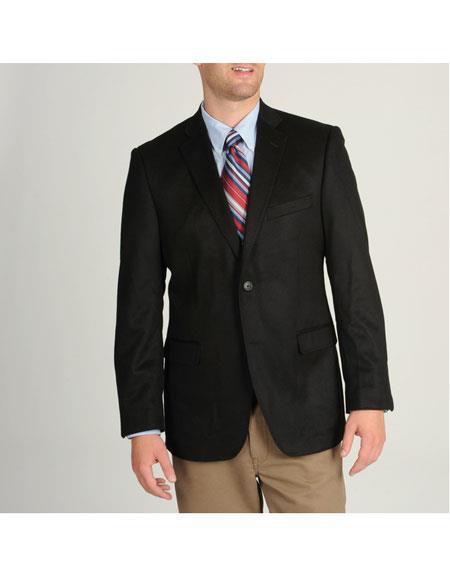 Men s Black Designer Fashion Dress Casual Blazer by mensusain
