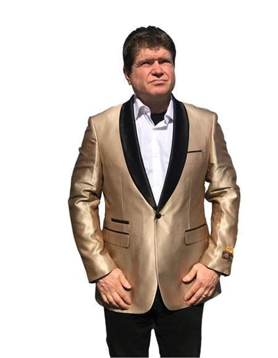 Alberto Nardoni Brand Champagne ~ Gold tuxedo Dinner Jacket Blazer Sport Jacket mensusa