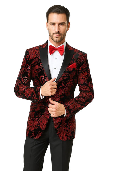 One-Button Modern Fit Velvet Tuxedo Jacket