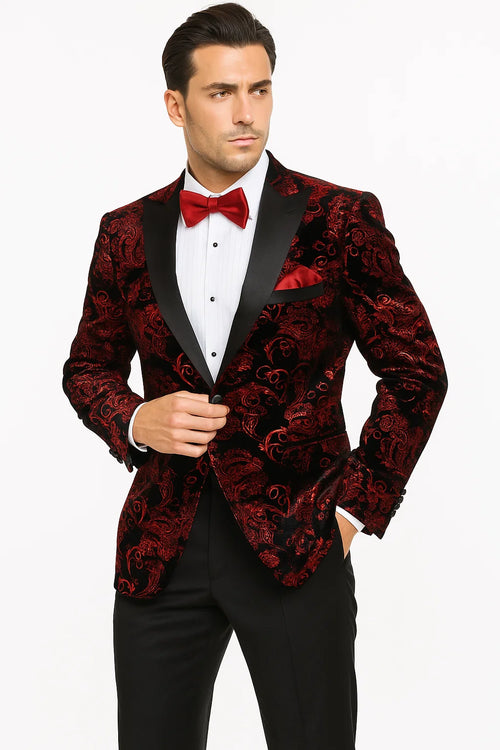 One-Button Modern Fit Velvet Tuxedo Jacket