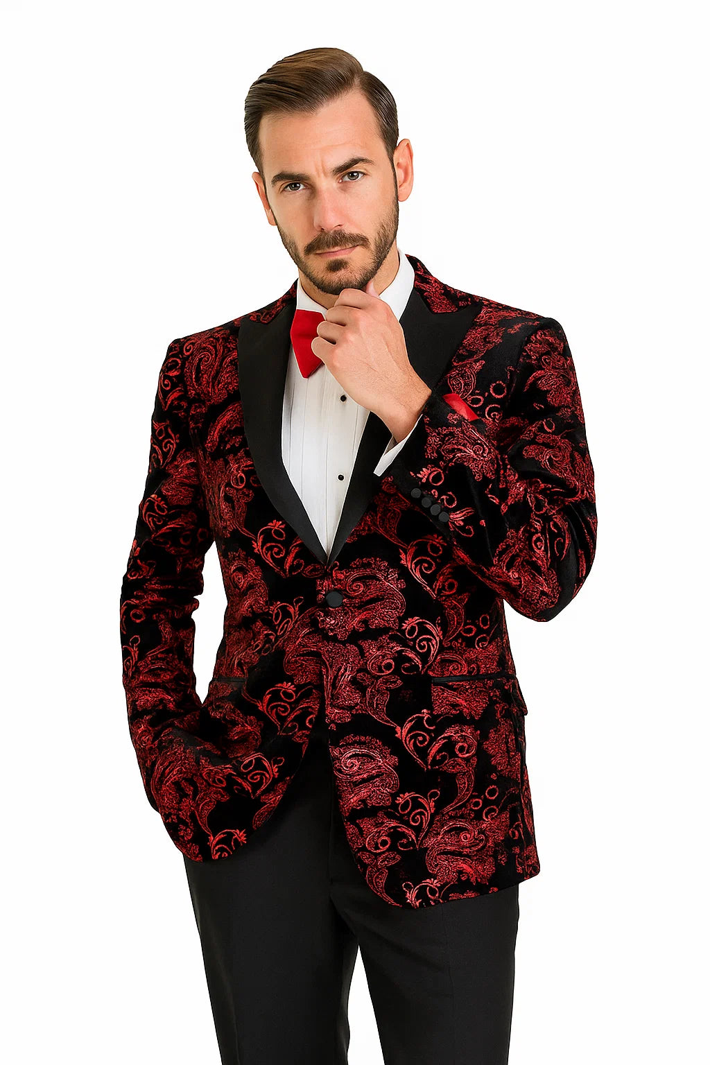 One-Button Modern Fit Velvet Tuxedo Jacket