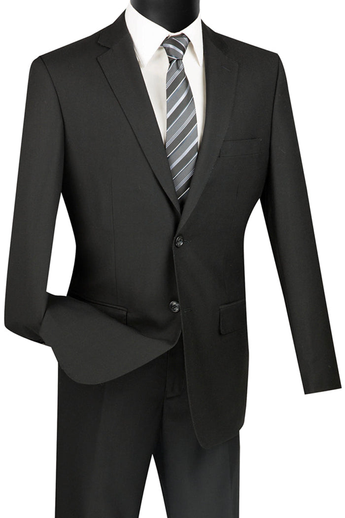 Mens Shiny Sharkskin Mandarin Collar Suit with Trim in Grey by Vinci
