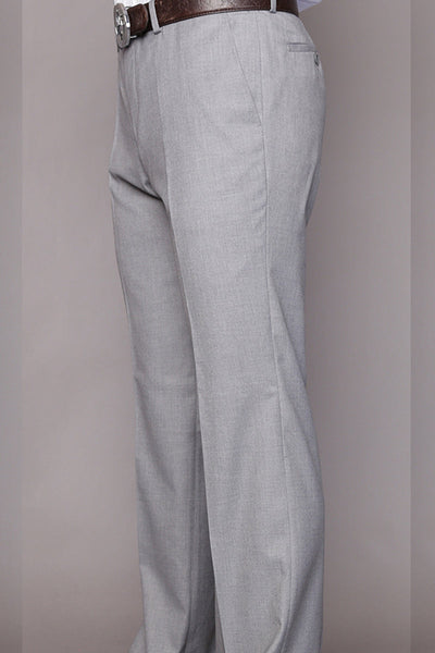 Men's Wool Dress Pant in Grey by Statement Suits