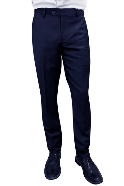Men's Navy Wool Slim Fit Dress Pant from Statement Suits