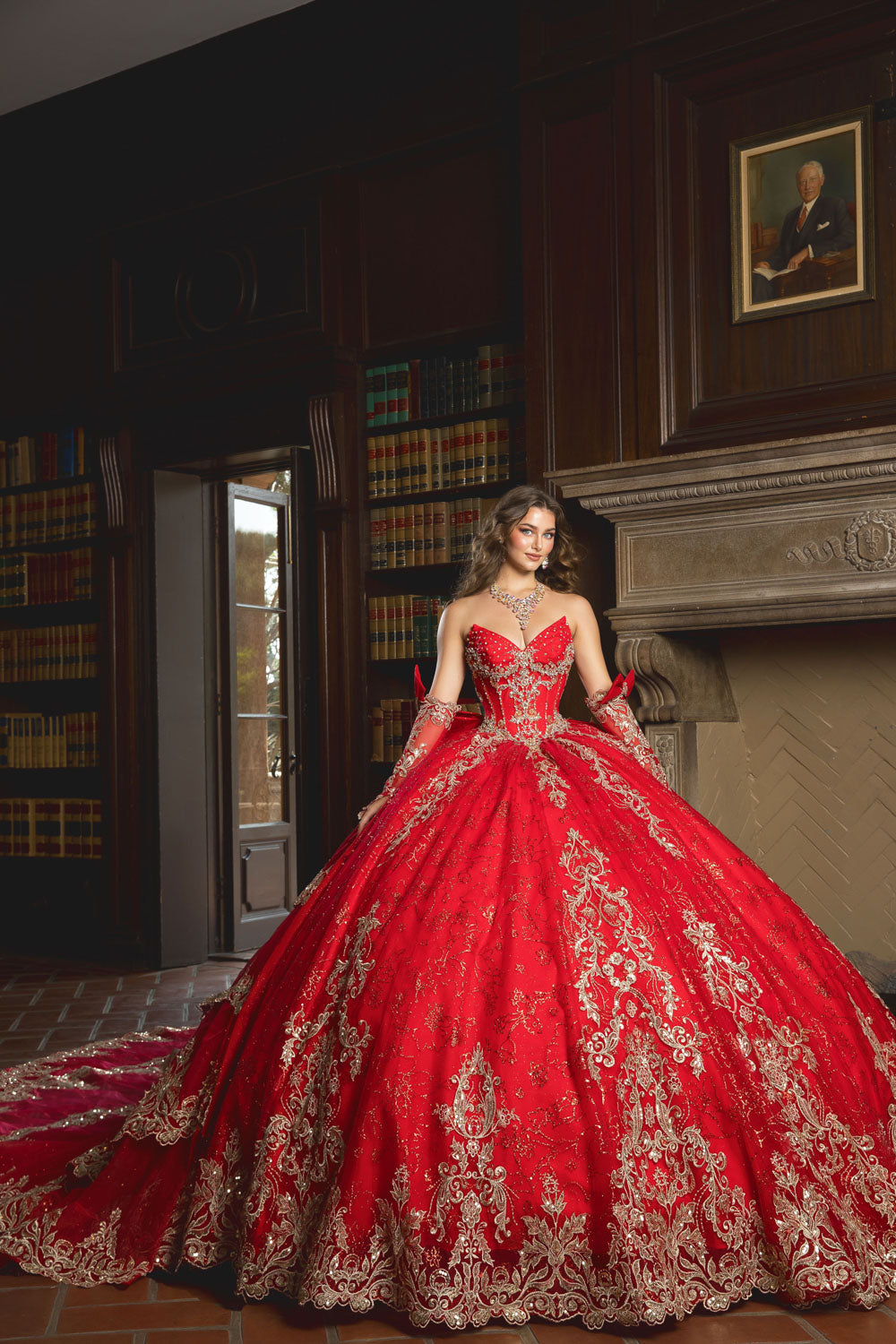 Strapless Tiered Ball Gown by Bella Princess PQ1099