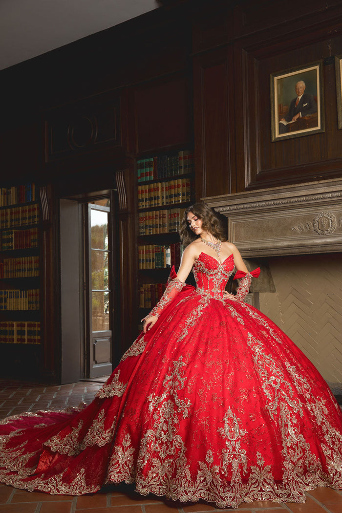 Strapless Tiered Ball Gown by Bella Princess PQ1099