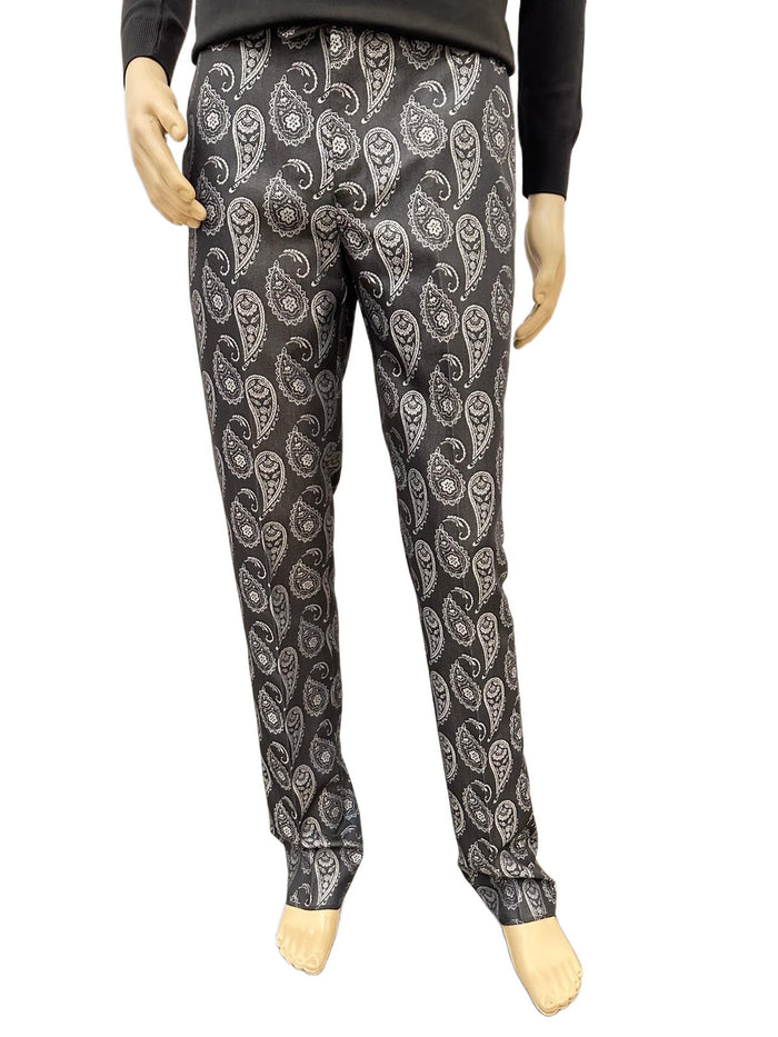 Paisley Suit - Gray - Silver - Charcoal Prom Suit - Slim Fit Stage Suit USA Men's Outlet