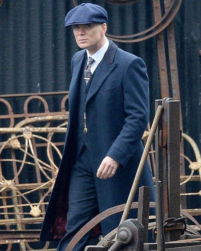 Tommy Shelby Inspired Blue Coat – Peaky Blinders Classic Mens Overcoat