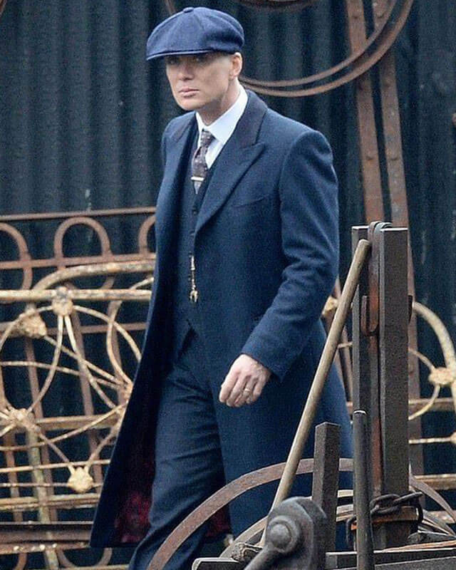 Tommy Shelby Inspired Blue Coat – Peaky Blinders Classic Mens Overcoat