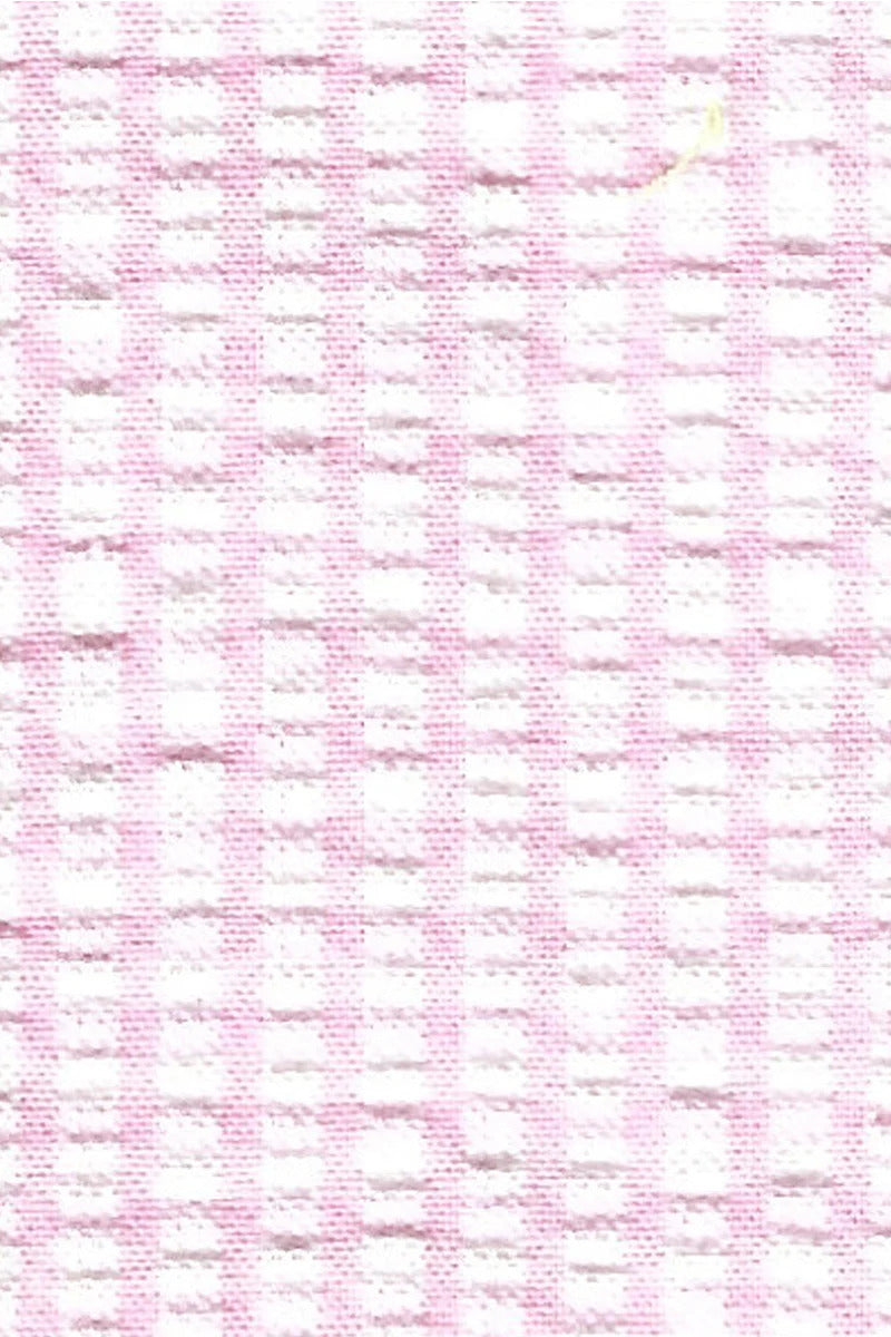 Mens 2PC Summer Seersucker Modern Fit Suit in Pink Pinstripe