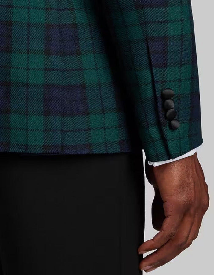 Plaid Dinner Jacket - Green Tartan Sportcoat by Menssuitsatlantain