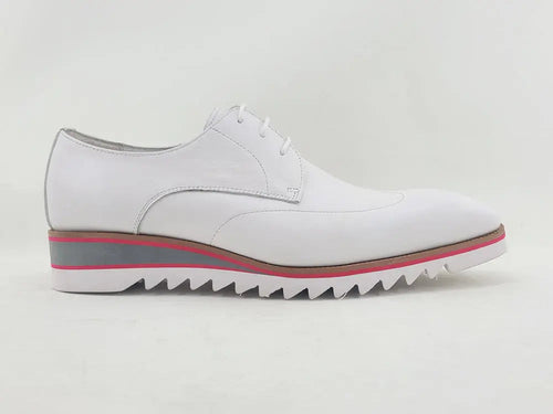 Carrucci Plain Toe Wing-tip Stitching Blucher style Oxford