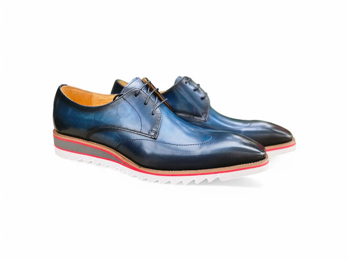Carrucci Plain Toe Wing-tip Stitching Blucher style Oxford
