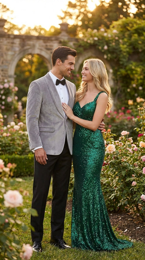 Men's Platinum Velvet Dinner Jacket with Satin Shawl Lapel | Formal Wedding Prom Blazer