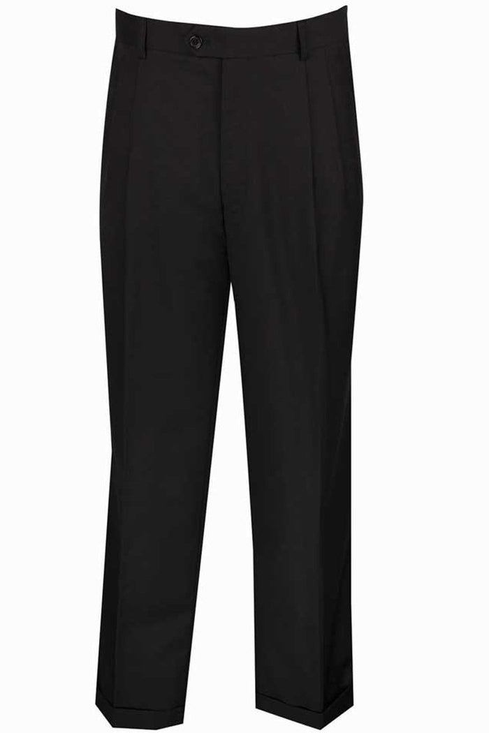 Mens Modern Fit Flat Front Dress Slacks in White by Vinci