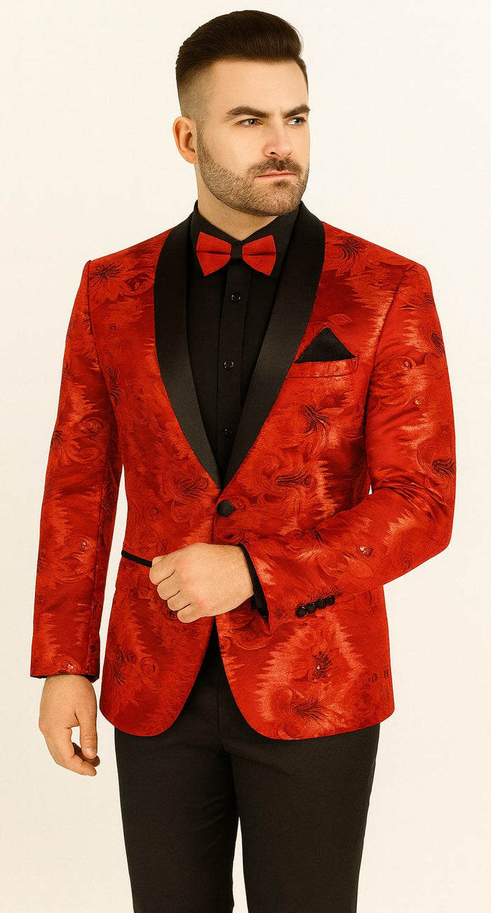 Royal Blue Slim Sequin Jacket: A Classy Menswear Look for Special Events by Vinci