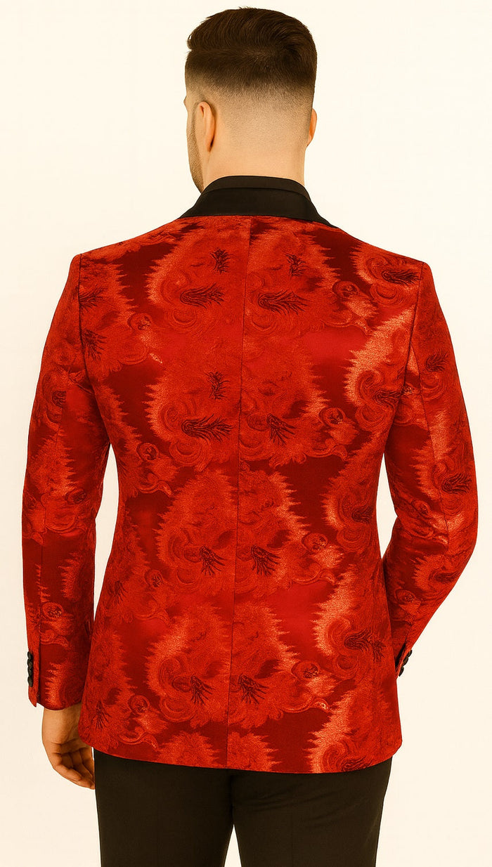 Royal Blue Slim Sequin Jacket: A Classy Menswear Look for Special Events by Vinci