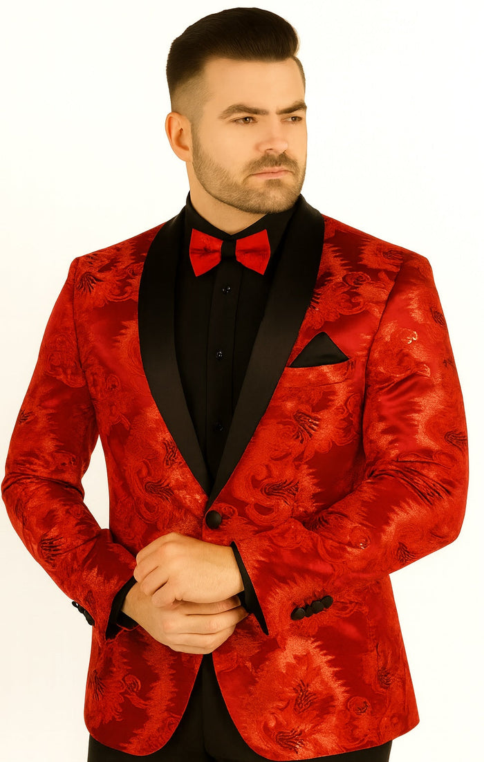 Royal Blue Slim Sequin Jacket: A Classy Menswear Look for Special Events by Vinci