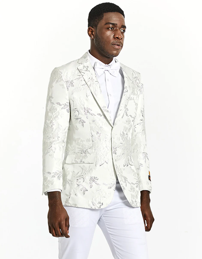 White Prom Suit - White Prom Tuxedo Suits - White Wedding Tuxedo Blazer