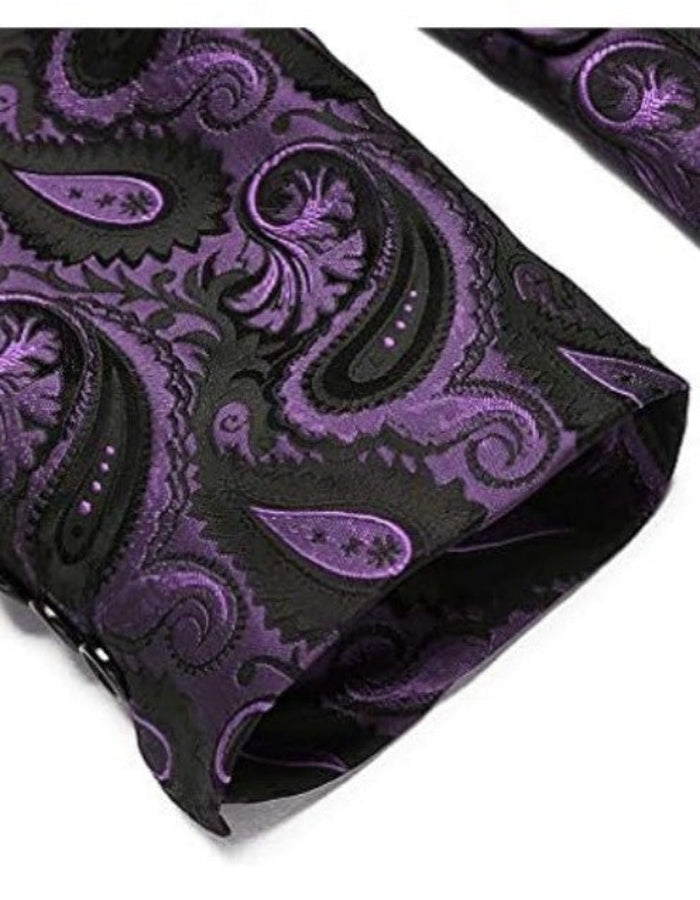 Mardi Gras Purple Tuxedo Dinner Jacket - Purple Paisley Blazer by Menssuitsatlantain