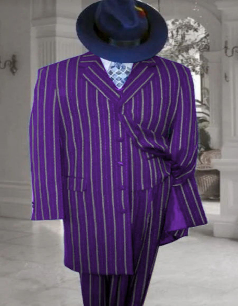 Purple Zoot Suit - 1920s Suit - Gangster Long Suit – SuitUSA