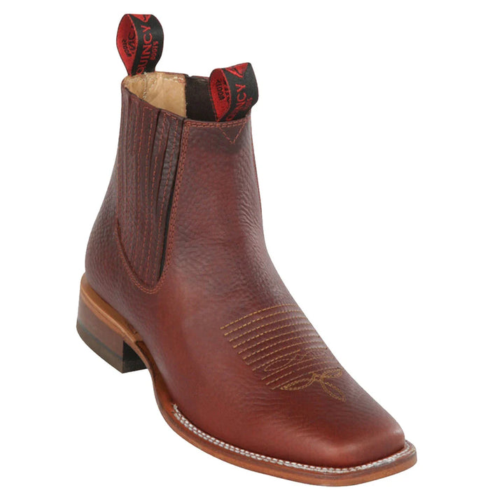 Mens Quincy Boots Shedron Brown Ankle Boots Square Toe